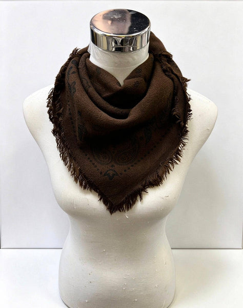 Sienna Square Bandana Scarf: Brown