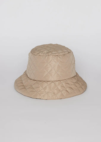 Modern Quilted Bucket - Camel