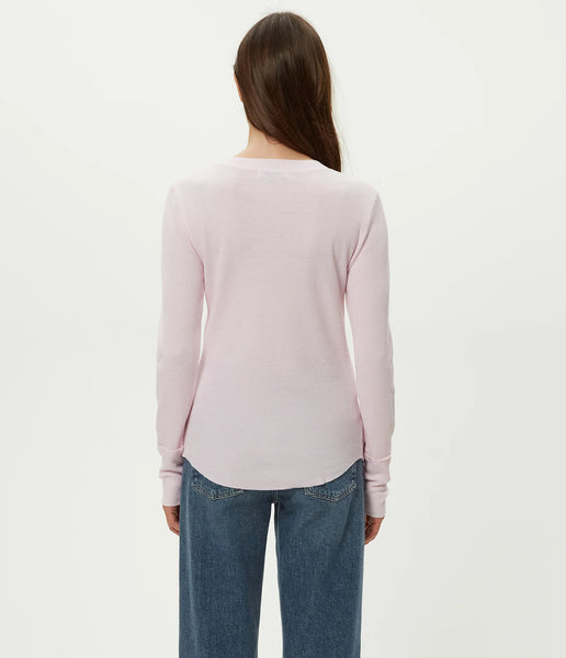 Regan Printed Henley - Rosewater