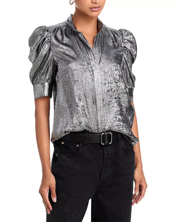 The Shiny Gillian Top - Gunmetal