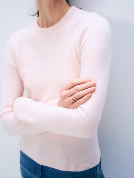CASHMERE FITTED CREWNECK