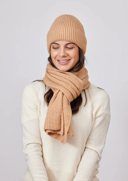 Match Rib Beanie - Camel