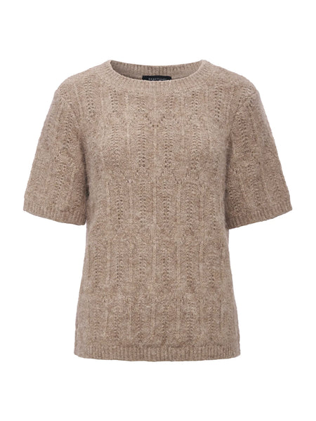 Sanctuary Pointelle Sweater Tee - Hazelnut