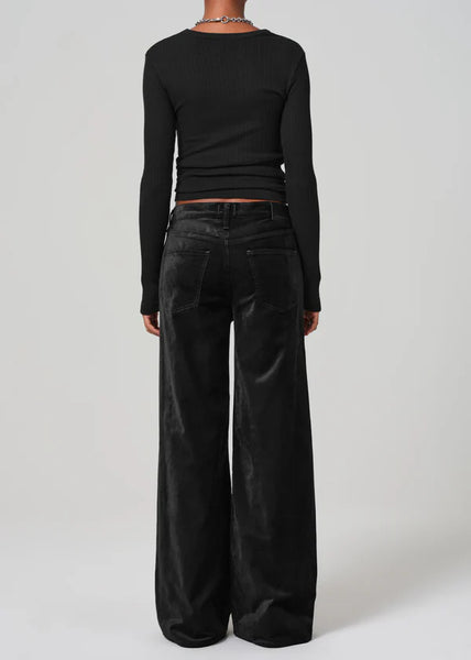 Loli Mid Rise Baggy - Black Velvet