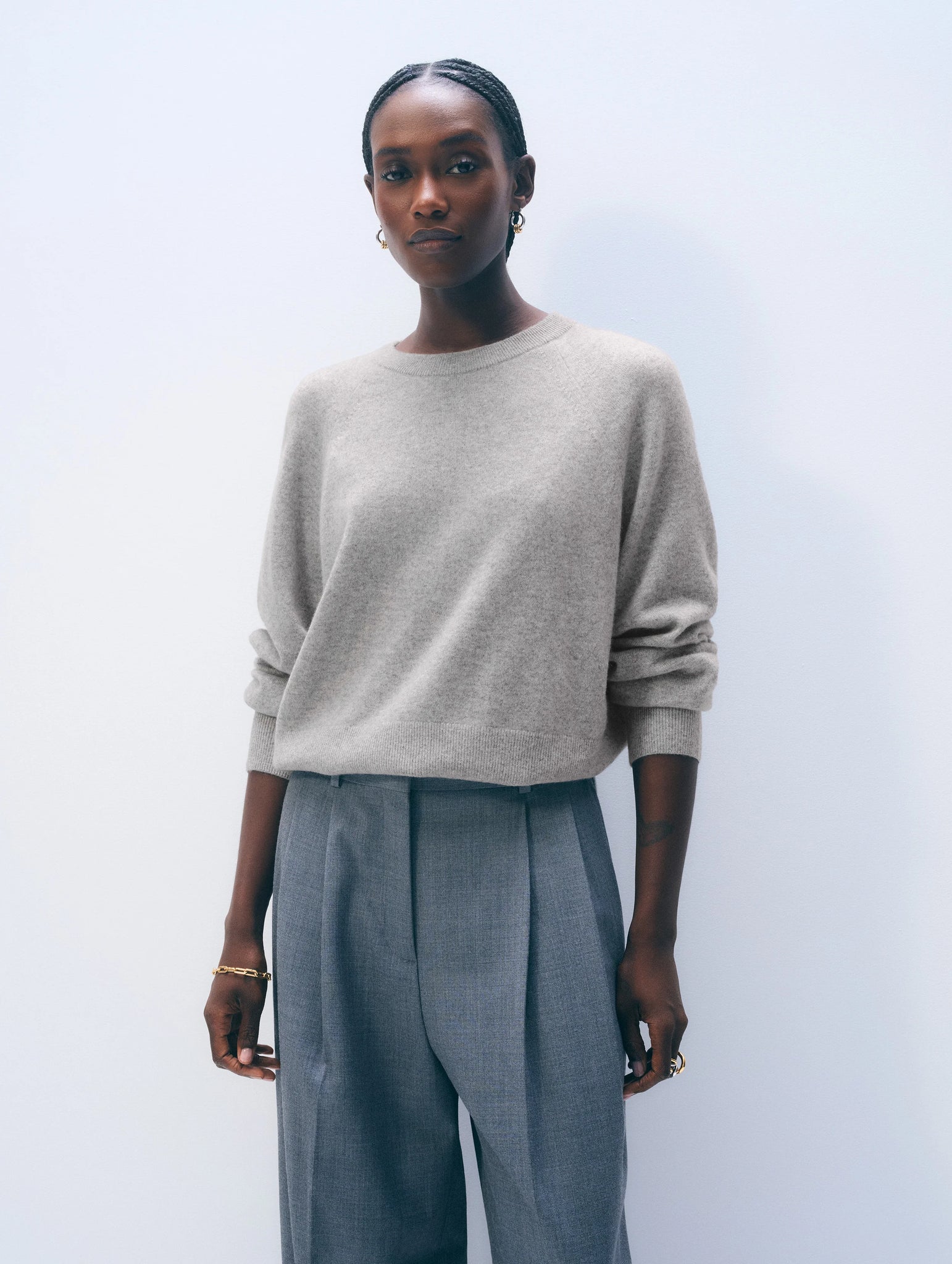 Cashmere Easy Sweatshirt - Grey Heather