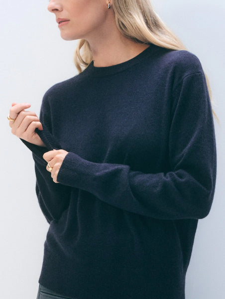 Cashmere Crew - Deep Navy