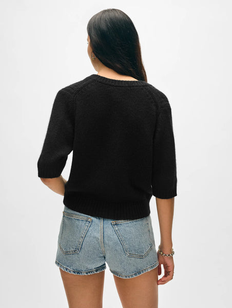 Cashmere S/S Cardigan - Black