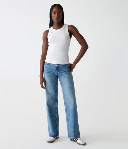 Gina Cropped Tank- White