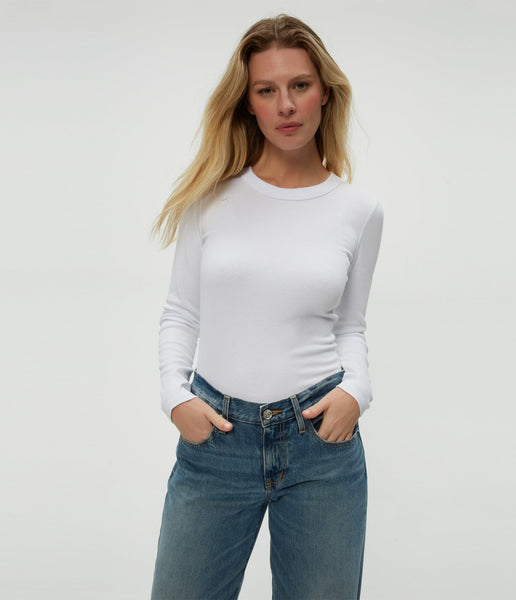 Zola Long Sleeve Tee - White