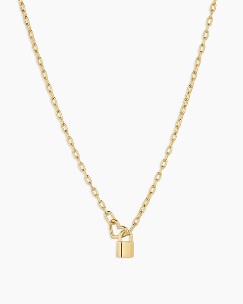 Heart Padlock Interlocking Necklace