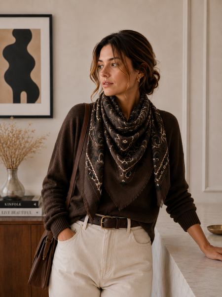 Sasha Bandana Scarf: Cafe
