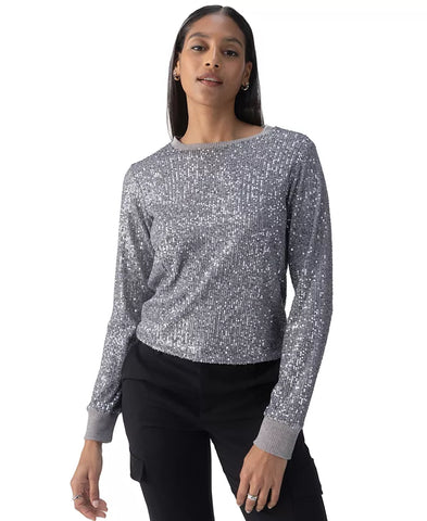 Sparkle Together Top - Gunmetal