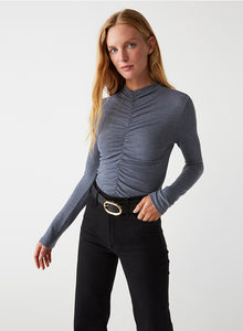 Evelyn Ruched Top - Heather Nocturnal