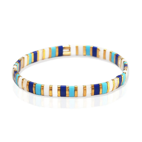 TAI | Handmade Marbelized Beaded Bracelet: Green