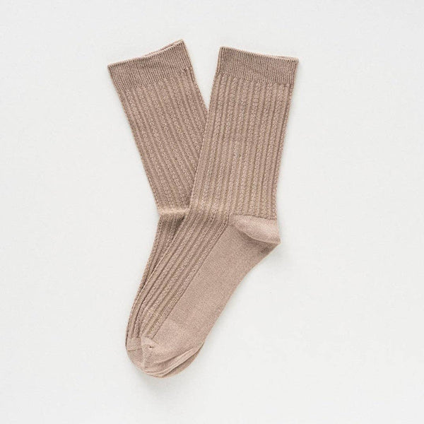 KLUE Pointelle Socks| Mocha
