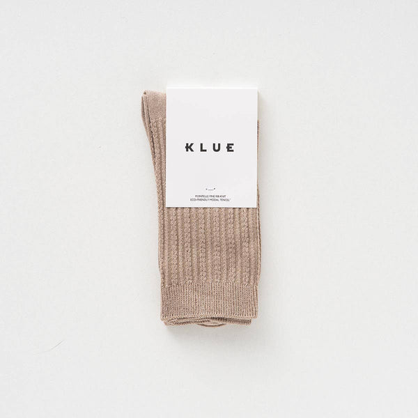 KLUE Pointelle Socks| Mocha