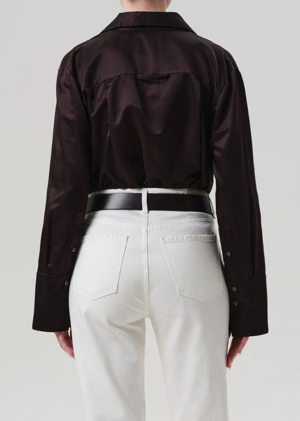 Camilia Shirt - Chocolate Dark Brown