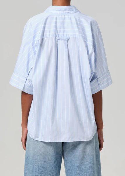 Claire Origami Shirt - Rhodes Stripe