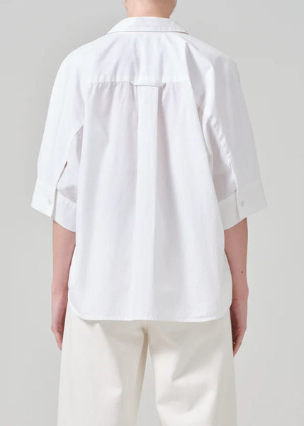 Claire Origami Shirt - Optic White