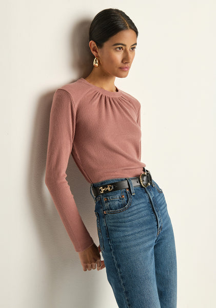 Alejandra Long Sleeve Tee - Burlwood