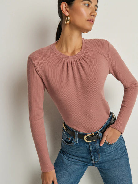 Alejandra Long Sleeve Tee - Burlwood