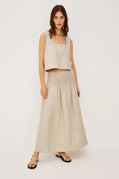 Alessa Skirt - Heathered Flax