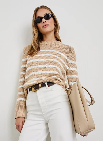 Alise Sweater - Ivory Burch Stripe