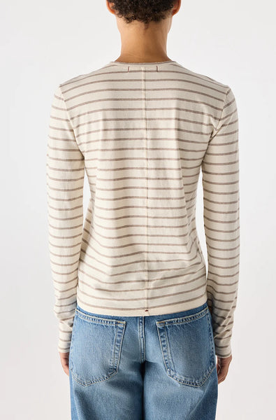 AMO | DREW TEE - Bone Stripe