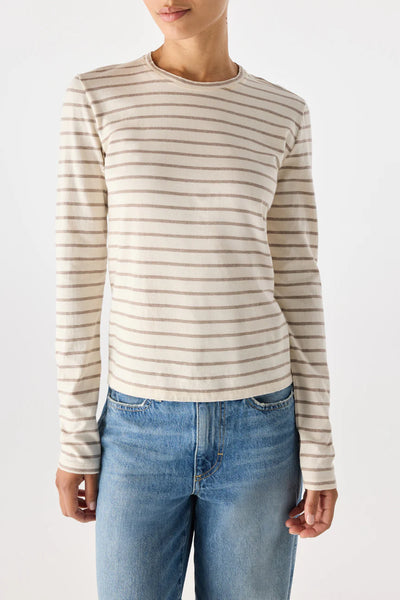 AMO | DREW TEE - Bone Stripe