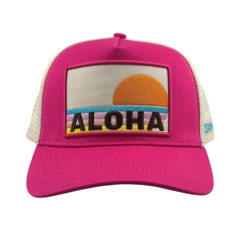 Aloha Trucker Hat - Pink
