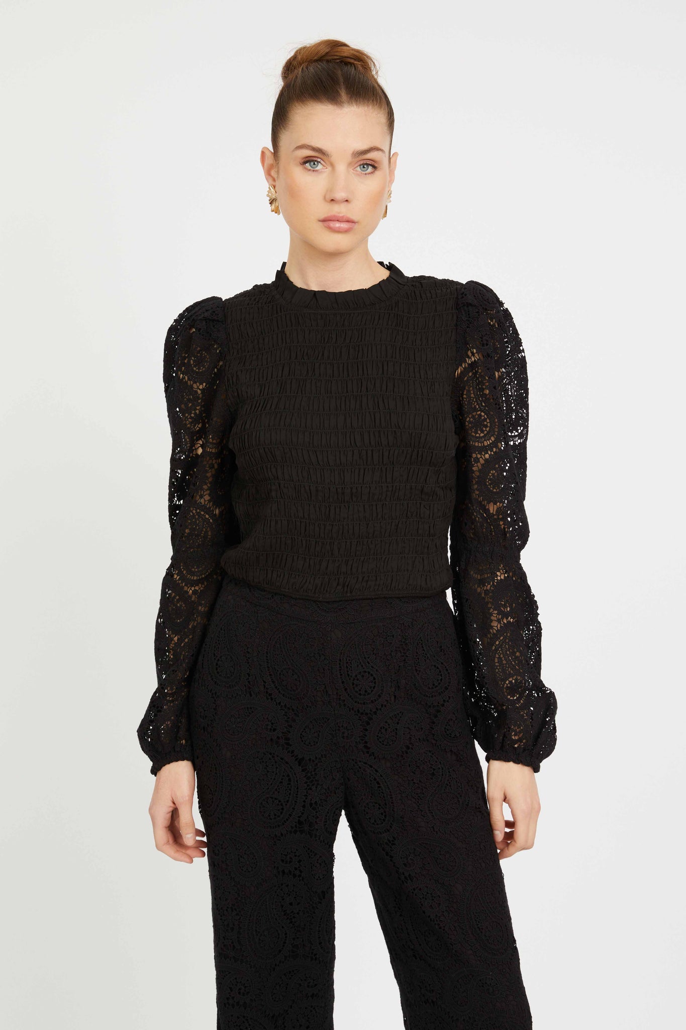 Arabella Top - Black Lace