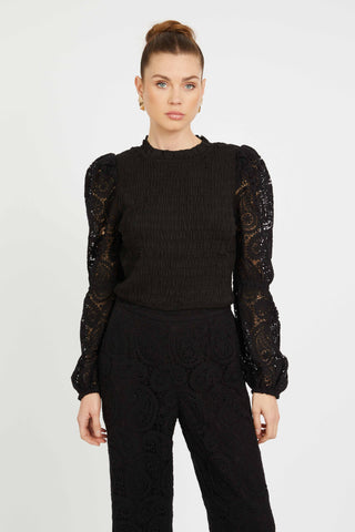 Arabella Top - Black Lace