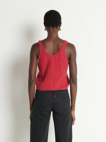 Cece Sweater Tank - Heartbeat Red