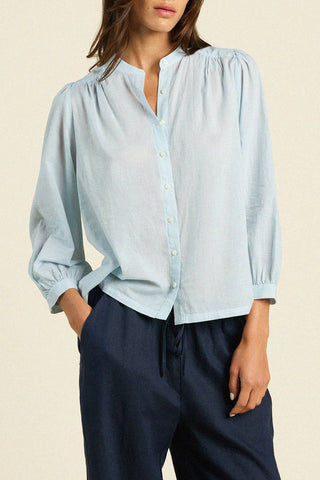 Clare Blouse - Cloud Houndstooth