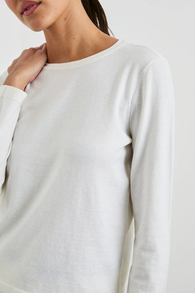 Cotton Cashmere L/S Tee - White