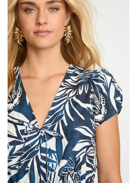 Rhea Top - Woodblock Palm