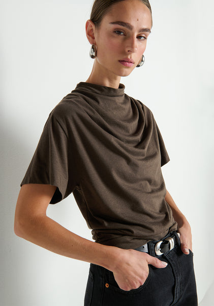Daryl Cowlneck Tee - Espresso