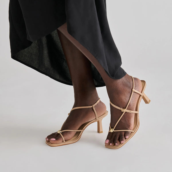 Mylee Heels - Light Tan Leather