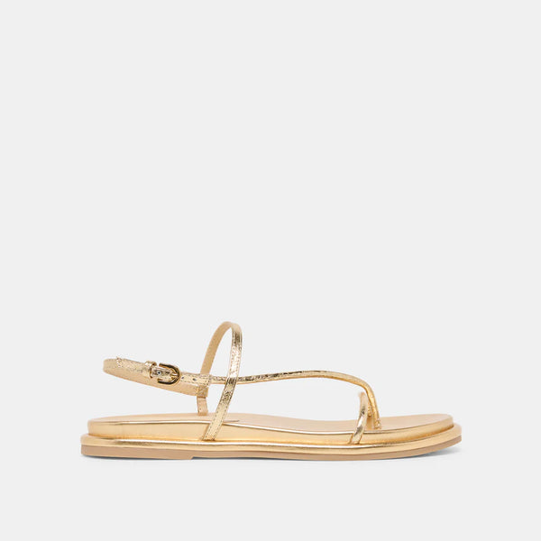 Dom Sandal - Gold Leather