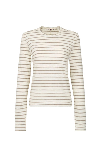 AMO | DREW TEE - Bone Stripe