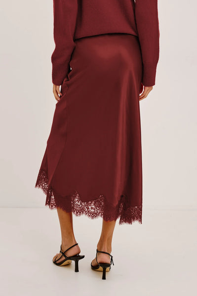 Ebony Skirt - Crimson