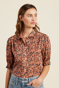 Gemma Blouse - Cranberry Ditsy