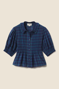 Jess Blouse - Oceanside Plaid