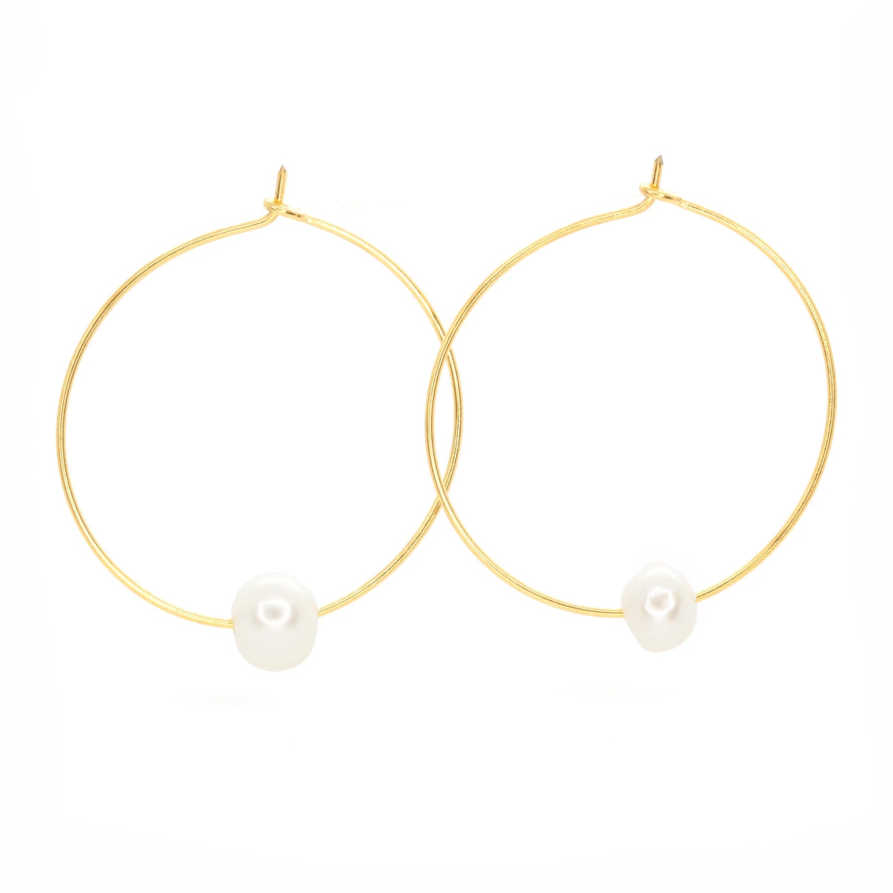 Freshwater Pearl Hoops
