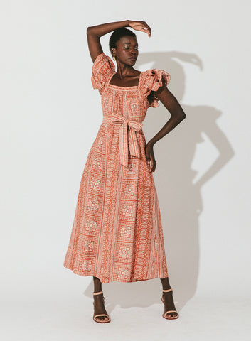 Ingrid Ankle Dress - Tomar Print