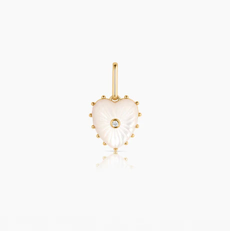 Isabel Mother of Pearl Heart Charm