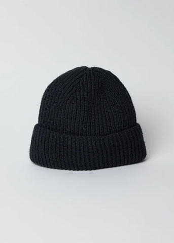 Match Rib Beanie - Black