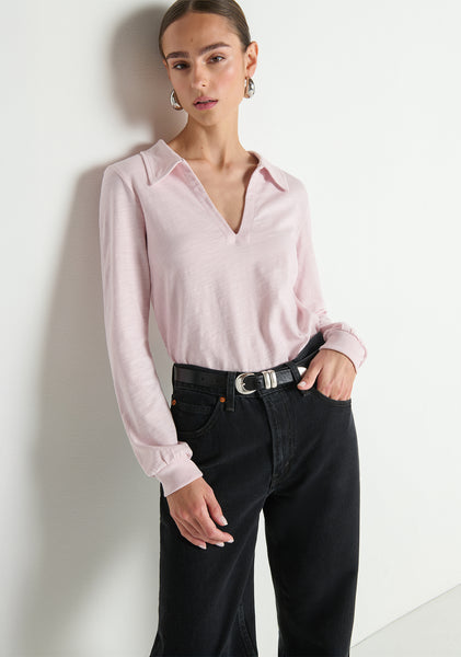 Kimberley Polo Tee - Blush