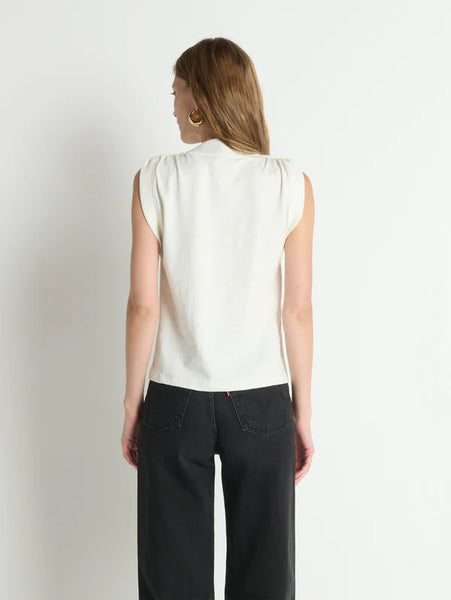 Mikka Buttoned Tank - Porcelain