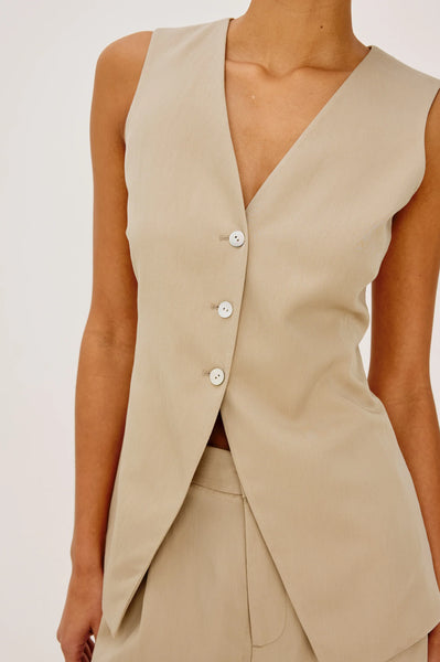 Mylah Vest - Almond